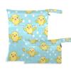 Amooorous Zippered Wet Bags with Handles, Cartoon Yellow Chicks, 2-Pack view 1
