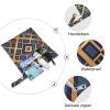 Amooorous Flat Pouches with Geometric Guilloche Checkerboard Pattern, Stain-Resistant, with Handles, for Swimsuits, Gym and Beach, 2-Piece Set view 4