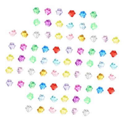FUNOMOCYA Reusable Colored Plastic Ice Cubes for Vase Filling and Table Decor
