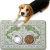FANSU Dog Bowl Mat, Green 23x40cm view 1