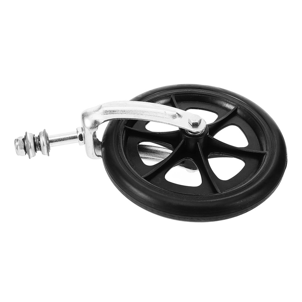 Black Wheelchair Front Wheel with Bearing and Fork Mount