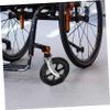Black Wheelchair Front Wheel with Bearing and Fork Mount view 2