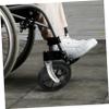 Black Wheelchair Front Wheel with Bearing and Fork Mount view 4