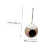 Toddmomy Coconut Shell Birdhouse, Hanging Small Pet Nest, Pink view 2
