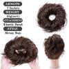 ZENY896V Messy Bun Hairpiece with Elastic, Synthetic Curly Chignon, Dark Auburn view 4