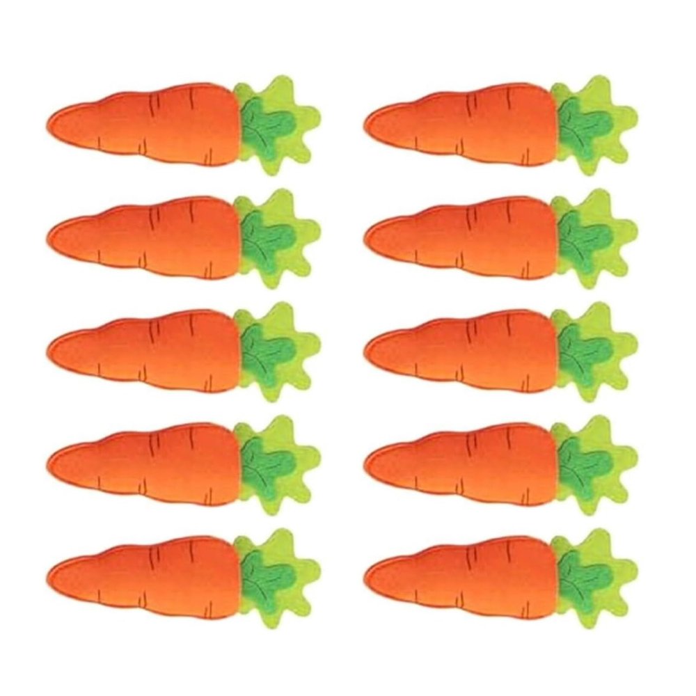Vdaxvme Easter Carrot-Shaped Cutlery Pockets, 10-Pack