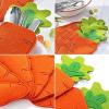 Vdaxvme Easter Carrot-Shaped Cutlery Pockets, 10-Pack view 3