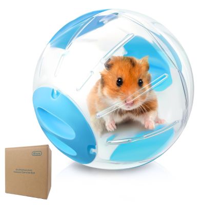 7.9-Inch Transparent Hamster Exercise Ball with Four Openings, Blue