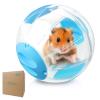 7.9-Inch Transparent Hamster Exercise Ball with Four Openings, Blue view 1