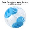 7.9-Inch Transparent Hamster Exercise Ball with Four Openings, Blue view 3