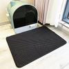 Waterproof Cat Litter Mat, Double-Layer Honeycomb, Black, 55 x 75 cm view 2