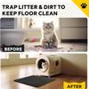 Waterproof Cat Litter Mat, Double-Layer Honeycomb, Black, 55 x 75 cm view 4