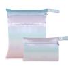 Amooorous Washable Bag with Carry Handles for Baby Diapers and Swimming, Powder Blue, 2-Pack view 1