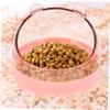 Compact Pink Acrylic Hamster Bowl for Food and Water view 3