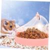 Compact Pink Acrylic Hamster Bowl for Food and Water view 4