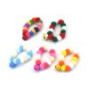 YIBOZI Soft Pet Collars with Colorful Pom Poms and Bells, Adjustable, Cat Collar Set for Festivals, Holidays, Parties, Cat Accessories, 4 Pieces view 4