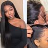 YANG11FAN Human Hair Bundles 8–30 Inches with 13x4 Lace Frontal, Straight Brazilian Remy Hair (14, 16, 18 with 12) view 2