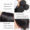 YANG11FAN Human Hair Bundles 8–30 Inches with 13x4 Lace Frontal, Straight Brazilian Remy Hair (14, 16, 18 with 12) view 4