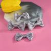 cuhair Hair Clips for Small Dogs, Cats, Puppies, Yorkshire Terriers and Maltese, Bow, Light Gray, 5 Pieces view 2