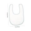HEMOTON 5-Pack Cotton Bibs for Boys and Girls, Unisex Drool and Feeding Bibs with Snap Closure, White view 2