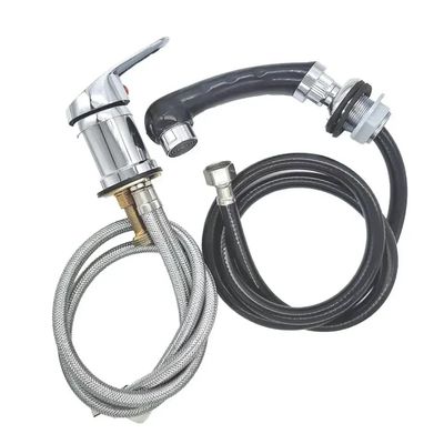 Luobannm Hair Washing Basin for Hair Salons, Hot and Cold Water Lines, Shower Hose, Faucet Replacement Set