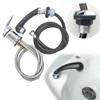 Luobannm Hair Washing Basin for Hair Salons, Hot and Cold Water Lines, Shower Hose, Faucet Replacement Set view 3