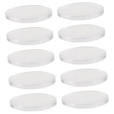10-Piece Round Transparent Silicone Eyelash Palettes