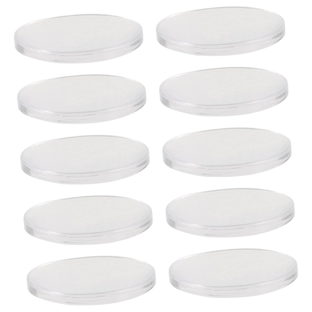 10-Piece Round Transparent Silicone Eyelash Palettes