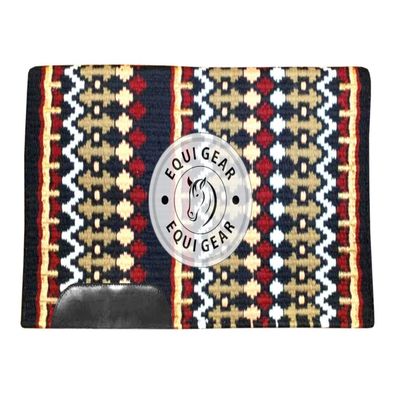 EQUIEMPRESS Western Ranch Saddle Pad, New Zealand Wool Top Wool Pad Sensor Flex (Adjustable), A-304 (34" x 32")