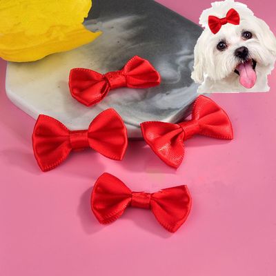 Cuhair Hair Ties for Small Dogs, Bow with Elastic for Pets