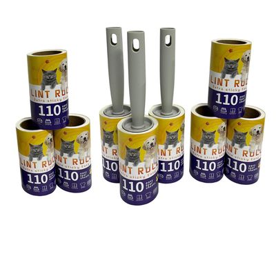 Lint Roller Set with 9 Rolls, 3 Eco-Friendly Handles & 15 cm Extra-Sticky Sheets