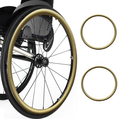 24/22-Inch Wheelchair Push-Rim Covers, Gold Silicone
