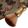 Vyloky Natural Barber Neck Brush with Wood Handle, Soft Natural-Fiber Bristles, Easy to Clean (15 cm, Brown) for Salon and Home view 2