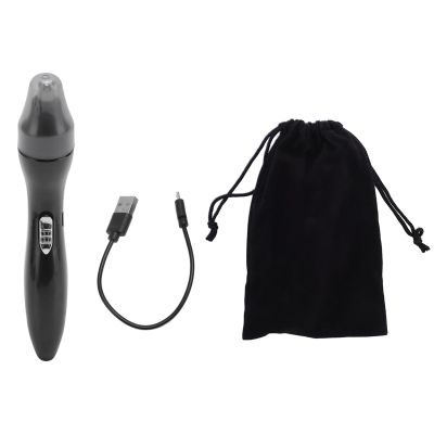 Nose Hair Clipper, Rechargeable Portable Electric Facial Hair Trimmer with Double-Edged Blades and Storage Bag