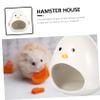 HAPINARY Decorative Ceramic Hamster House, Animal-Shaped Pet Hideaway view 4