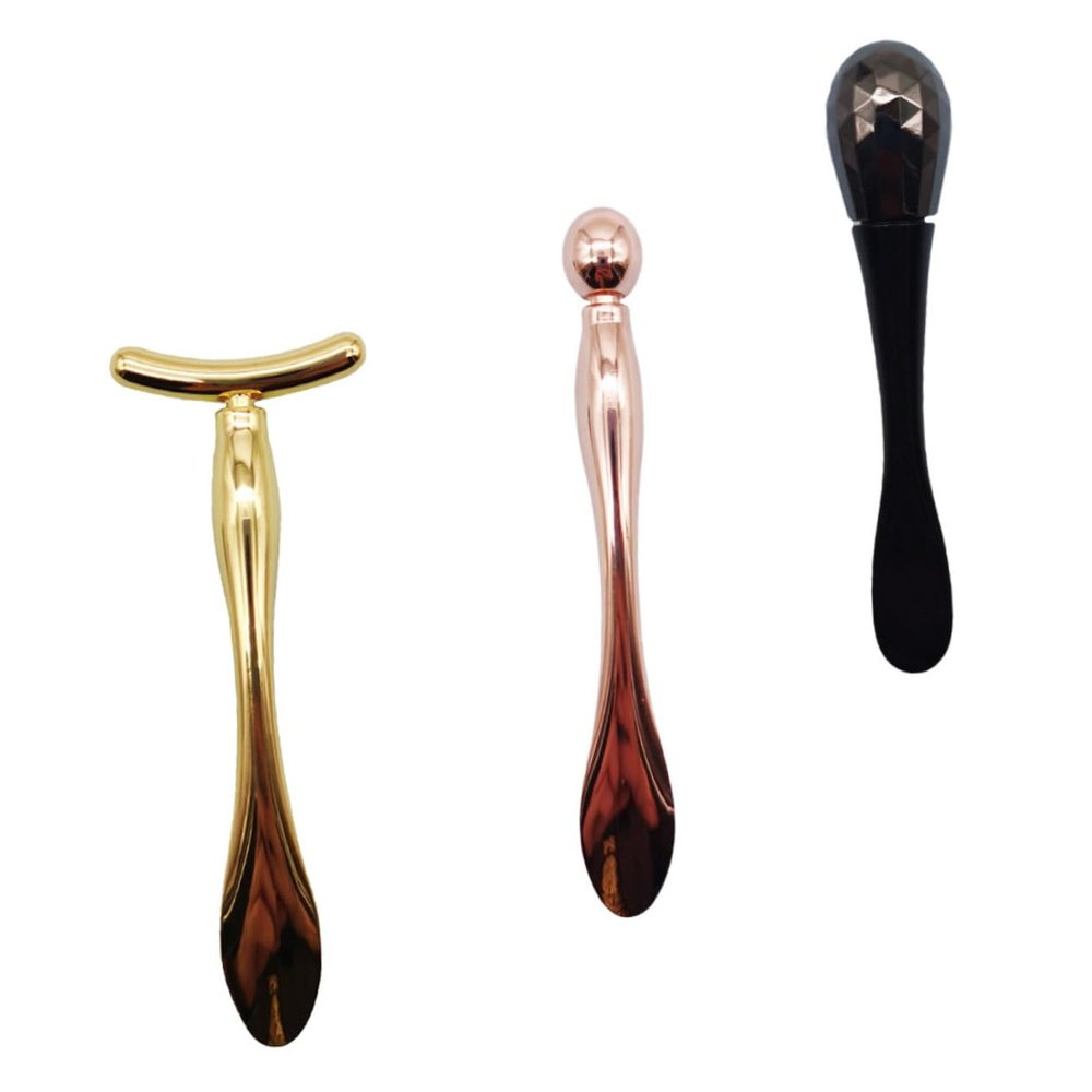 LIFKOME Eye Massage Sticks, 3-Piece Zinc Alloy Set, Random Color