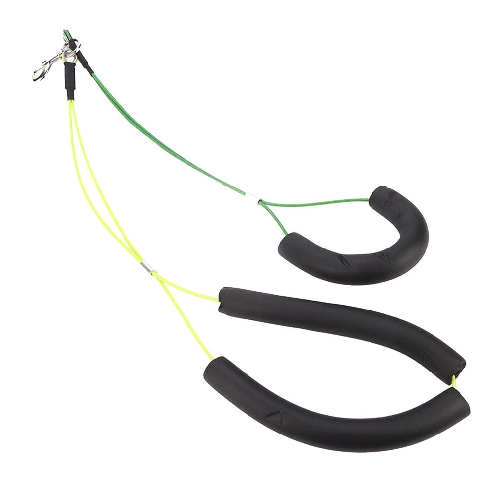 TOPINCN Adjustable Dog Grooming Restraint Leash with Stainless Steel Cable and Foam-Padded Collar, for Small and Medium Breeds, Yellow + Green