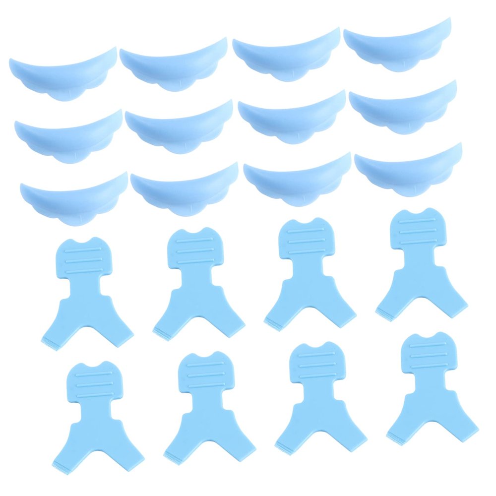 Silicone Eyelash Pads for Lash Extensions, 10 Pairs, Blue