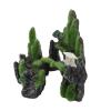 Tbest Aquarium Moss Rockery Decoration with Bridge and Pavilion view 2