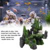 Tbest Aquarium Moss Rockery Decoration with Bridge and Pavilion view 3