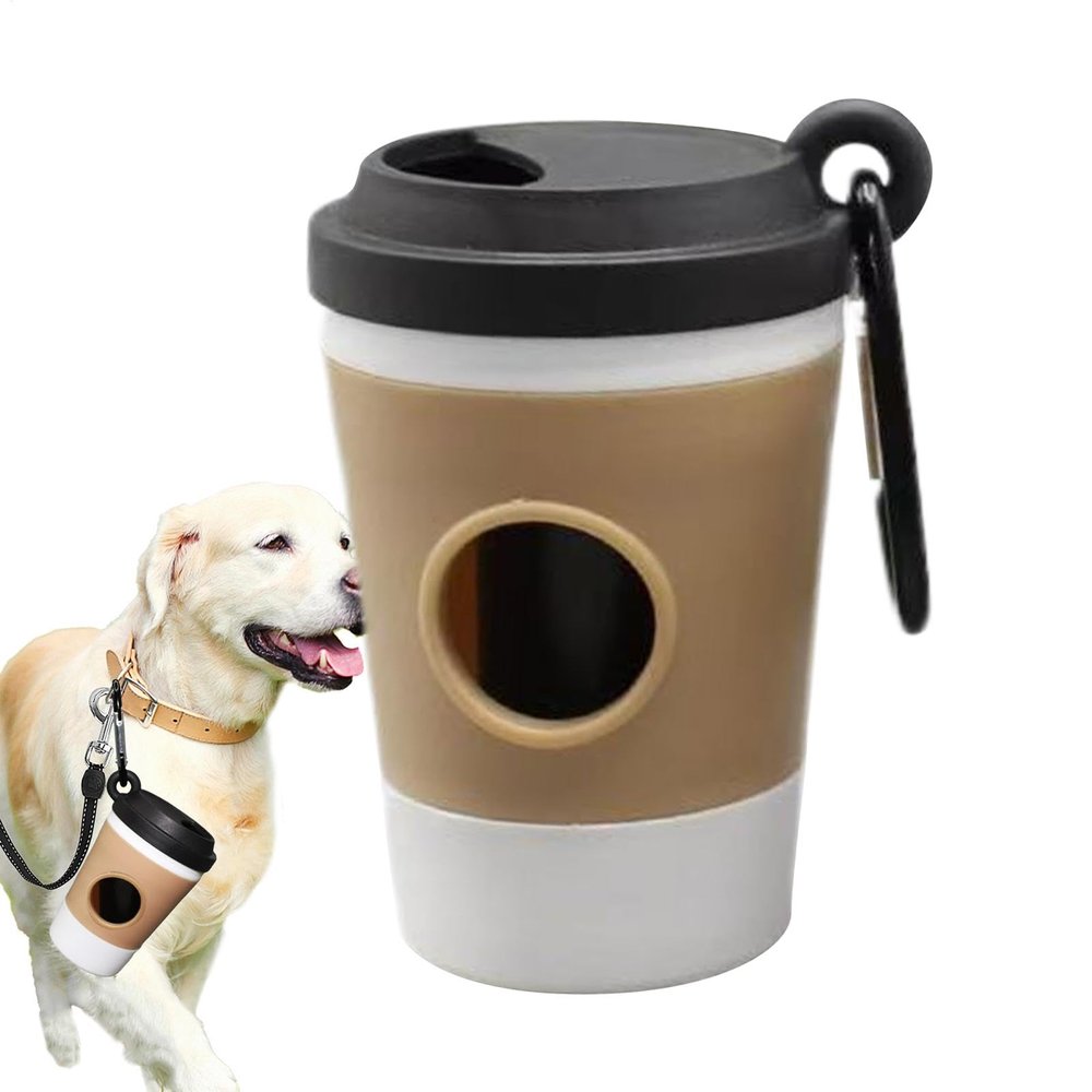 Dinchaakuarry Dog Poop Bag Holder, Coffee Cup Design