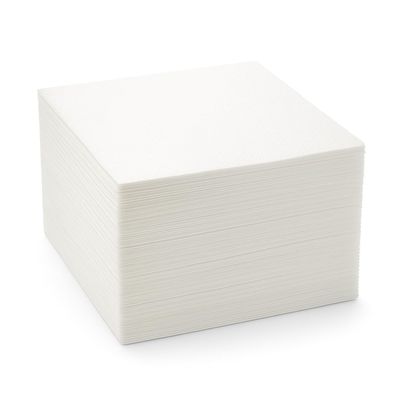 RASMACOR | 100 White Paper Napkins 10 x 10 cm (20 x 20 cm unfolded) | Disposable, Recyclable & Eco-Friendly | Ideal for Parties, Cocktails & Catering