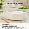 RASMACOR | 100 White Paper Napkins 10 x 10 cm (20 x 20 cm unfolded) | Disposable, Recyclable & Eco-Friendly | Ideal for Parties, Cocktails & Catering view 3