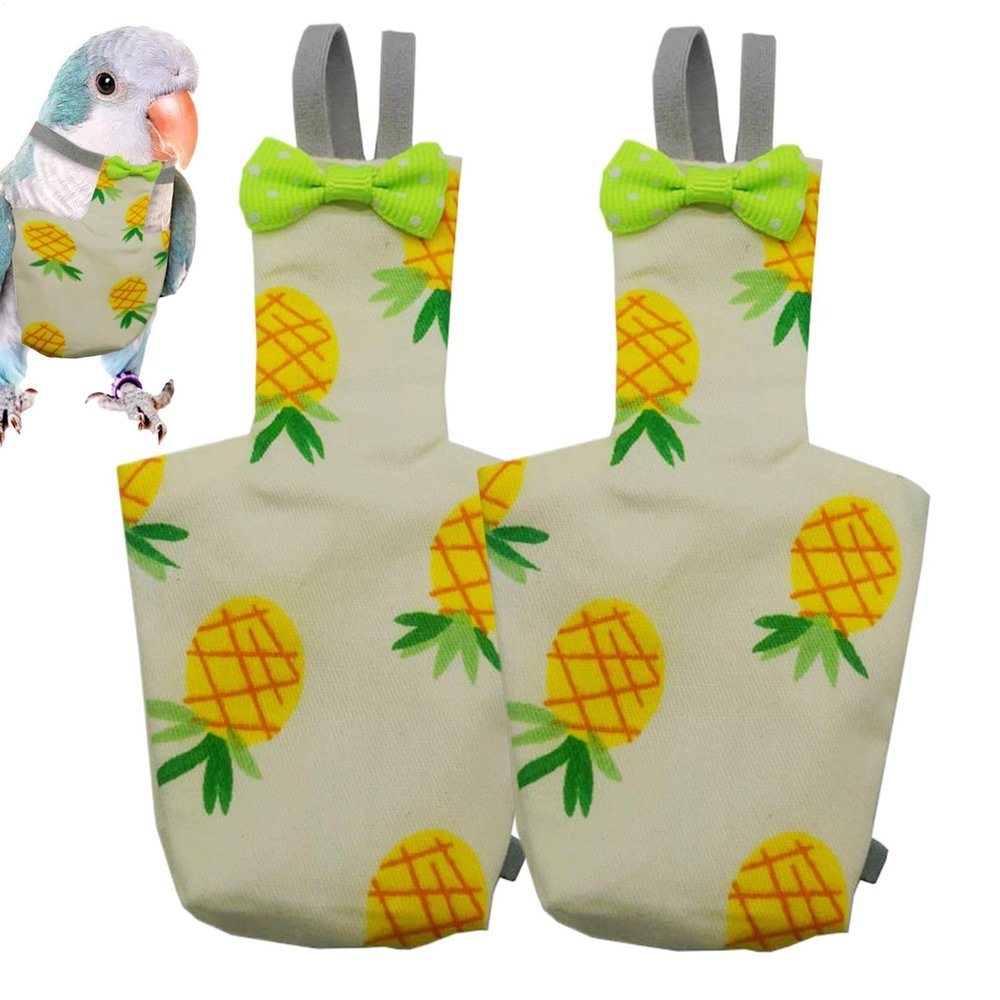 Reusable Bird Diapers for Pigeons, 2-Pack Adjustable Leak-Resistant Soft Liners