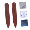 VALICLUD Wood-Look Collar Stays for Men's Dress Shirts, 60 mm, 2-Pack view 3