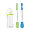 CHICAMPERA Silicone and Stainless Steel Baby Bottle Cleaning Brush with Long Handle view 1
