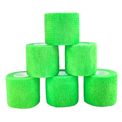 COMOmed Self-Adhesive Elastic Bandage Roll, Wrist Bandage, Dog and Animal Bandage, 5 cm (Light Green, 6 Rolls)