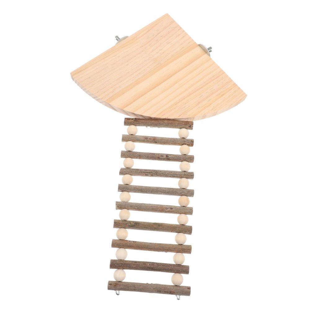 Yardwe Wooden Hamster Platform with Ladder for Small Animals