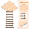 Yardwe Wooden Hamster Platform with Ladder for Small Animals view 3