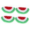 GANAZONO 4-Piece Watermelon-Shaped Plush Squeaky Toys for Dogs view 1